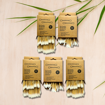 Bamboo Ear Buds/ Ear Swabs - Pack of 75 Stems