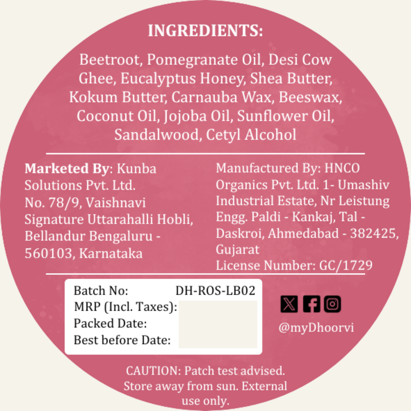 Beetroot Crush Lip Balm